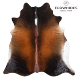 Brazilian Mahogany Cowhide Rug Size 6'9" L x 7'3" W 3204