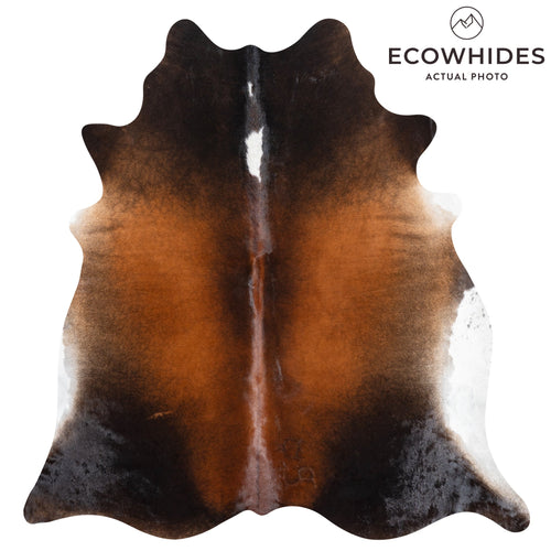 Brazilian Mahogany Cowhide Rug Size 6'9" L x 7'3" W 3204
