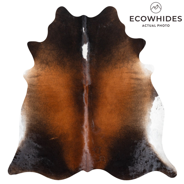 Brazilian Mahogany Cowhide Rug Size 6'9" L x 7'3" W 3204