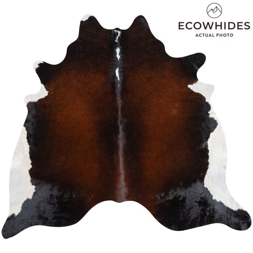 Brazilian Mahogany Cowhide Rug Size 7'1" L x 7'4" W 3209