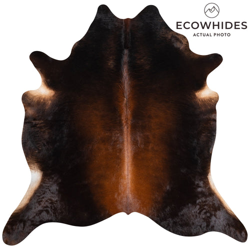 Brazilian Mahogany Cowhide Rug Size 6'10" L x 6'6" W 3215
