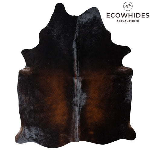 Brazilian Mahogany Cowhide Rug Size 6'8" L x 5'5" W 3216