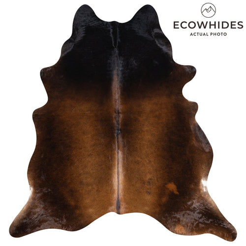 Brazilian Mahogany Cowhide Rug Size 7'5" L x 6'6" W 3220