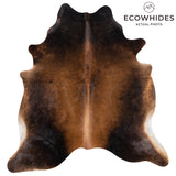 Brazilian Mahogany Cowhide Rug Size 6'10" L x 6'4" W 3222
