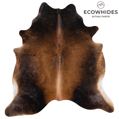 Brazilian Mahogany Cowhide Rug Size 6'10" L x 6'4" W 3222