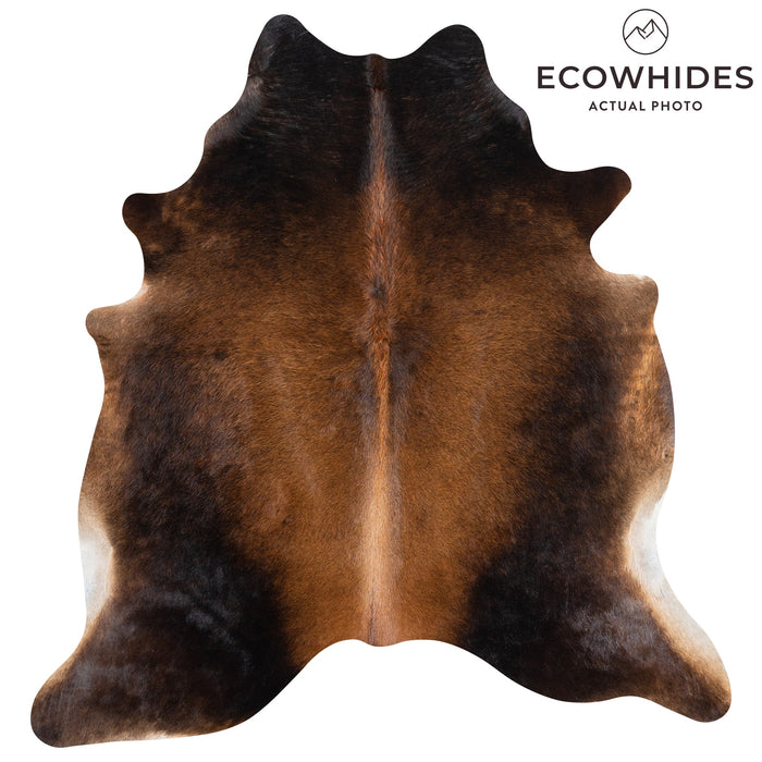 Brazilian Mahogany Cowhide Rug Size 6'10" L x 6'4" W 3222
