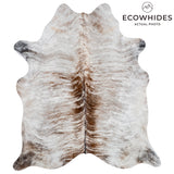 Brazilian Light Grey Brindle Cowhide Rug Size 7'3" L x 6'2" W 3237