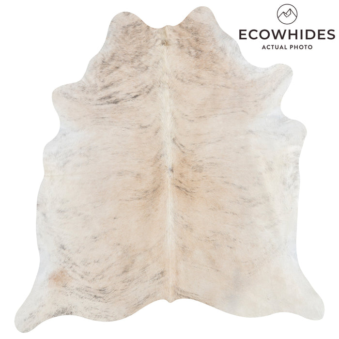 Brazilian Light Grey Brindle Cowhide Rug Size 7'2" L x 6'7" W 3238