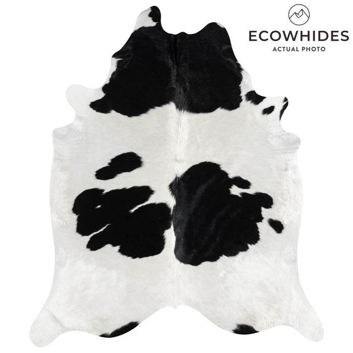 Brazilian Black and White Cowhide Rug Size 8'3" L x 6'9" W 3246