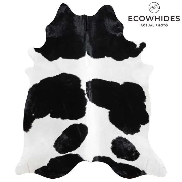 Brazilian Black and White Cowhide Rug Size 8'6" L x 6'10" W 3249