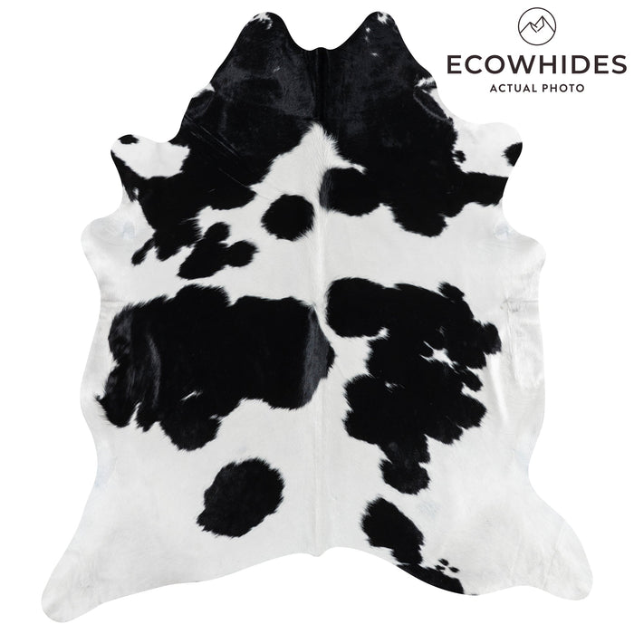 Brazilian Black and White Cowhide Rug Size 8'2" L x 7'2" W 3250