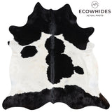 Brazilian Black and White Cowhide Rug Size 7'4" L x 7'0" W 3252