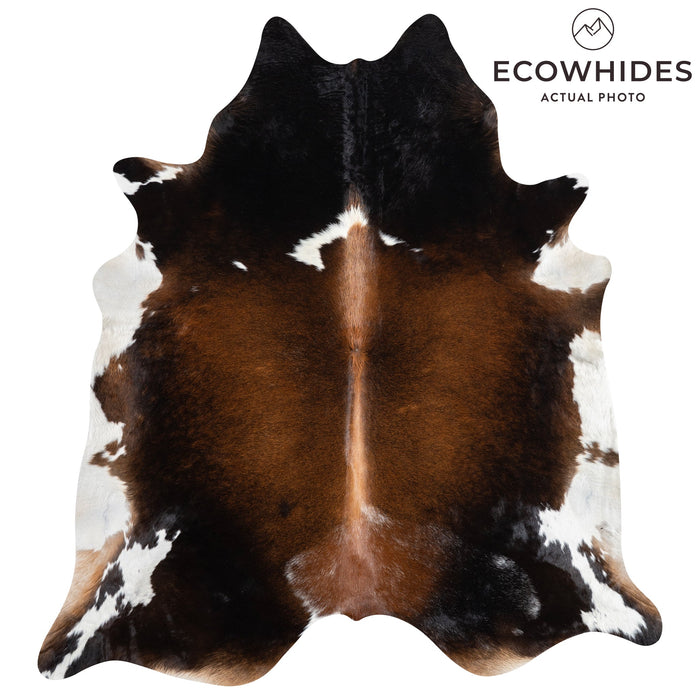 Brazilian Mahogany Cowhide Rug Size 8'9" L x 7'9" W 3266