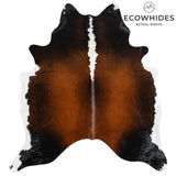 Brazilian Mahogany Cowhide Rug Size 7'4" L x 6'8" W 3276