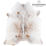 Brazilian Brown Salt and Pepper Cowhide Rug Size 7'5" L x 6'7" W 3349