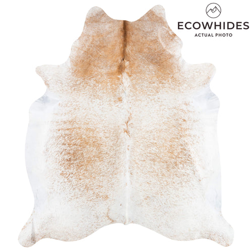 Brazilian Brown Salt and Pepper Cowhide Rug Size 7'9" L x 6'11" W 3355