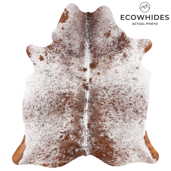 Brazilian Brown Salt and Pepper Cowhide Rug Size 6'2" L x 5'7" W 3389