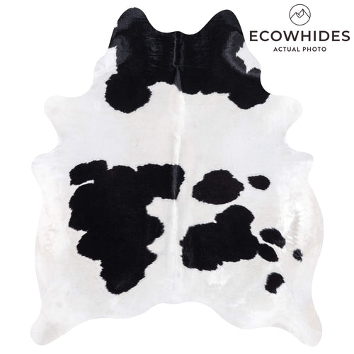 Brazilian Black and White Cowhide Rug Size 6'9" L x 5'10" W 3400