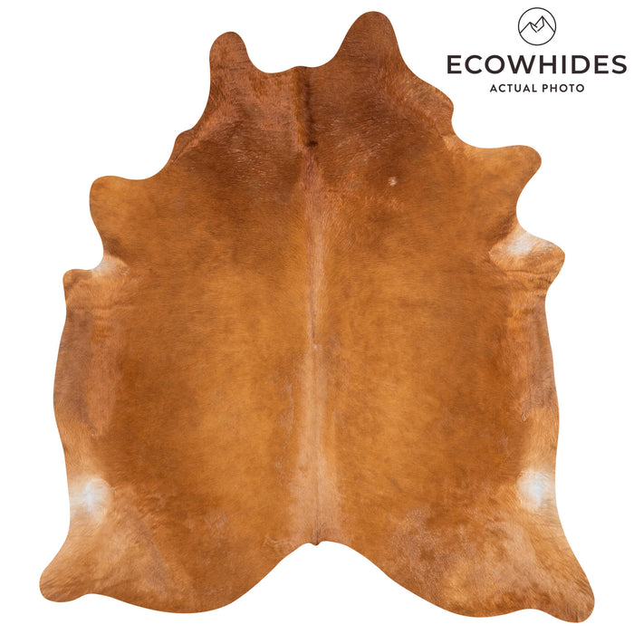 Brazilian Brown Cowhide Rug Size 7'6" L x 6'10" W 3432