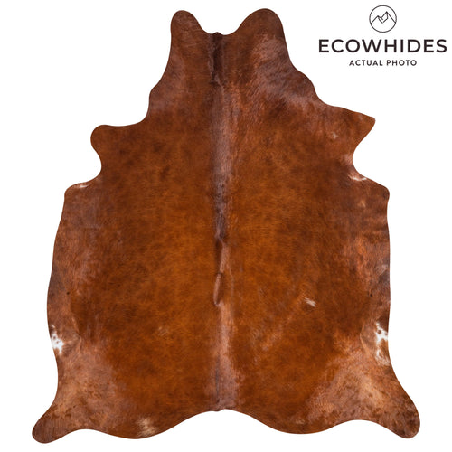 Brazilian Brown Cowhide Rug Size 7'8" L x 6'10" W 3434