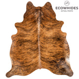 Brazilian Brindle Cowhide Rug Size 7'9" L x 6'11" W 3474