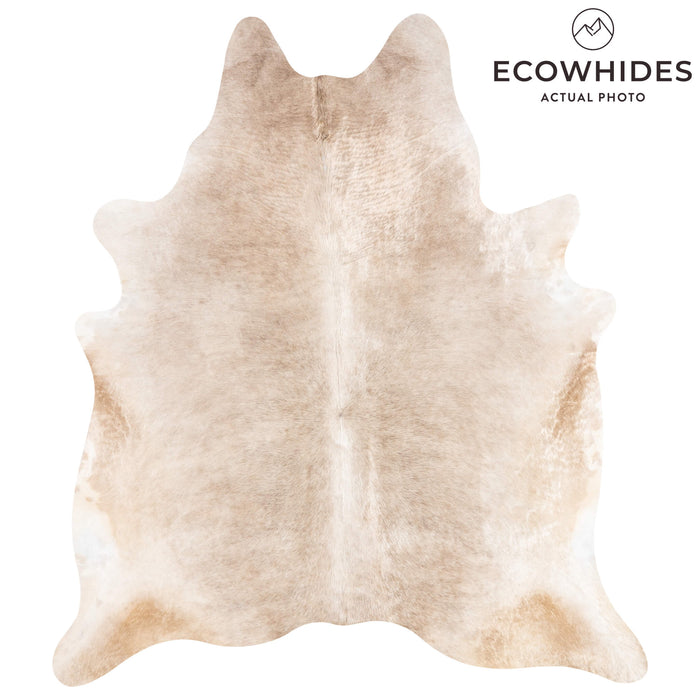 Brazilian Champagne Cowhide Rug Size 7'7" L x 6'8" W 3475