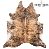 Brazilian Brindle Cowhide Rug Size 7'5" L x 6'10" W 3477