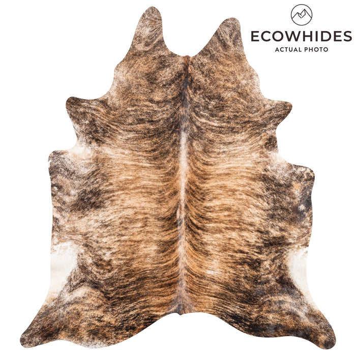 Brazilian Brindle Cowhide Rug Size 7'5" L x 6'10" W 3477