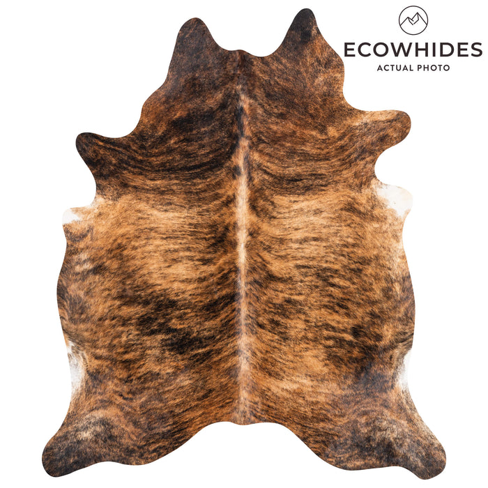 Brazilian Brindle Cowhide Rug Size 7'7" L x 6'6" W 3480