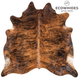 Brazilian Brindle Cowhide Rug Size 6'9" L x 6'9" W 3481