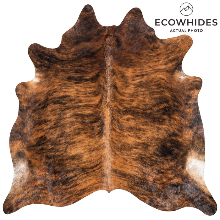 Brazilian Brindle Cowhide Rug Size 6'9" L x 6'9" W 3481