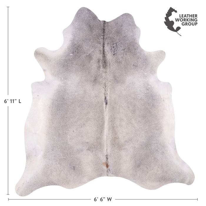 Brazilian Grey Cowhide Rug Size 6'11" L x 6'6" W 3490