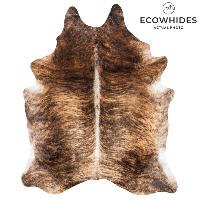 Brazilian Brindle Cowhide Rug Size 7'11" L x 6'6" W 3491