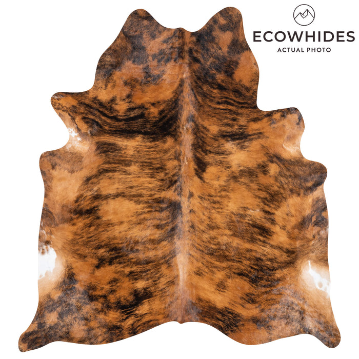 Brazilian Brindle Cowhide Rug Size 8'0" L x 7'5" W 3494