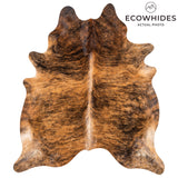 Brazilian Brindle Cowhide Rug Size 7'9" L x 6'11" W 3498