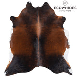 Brazilian Mahogany Cowhide Rug Size 7'4" L x 6'7" W 3500