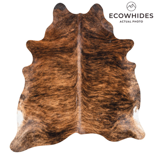 Brazilian Brindle Cowhide Rug Size 6'9" L x 5'11" W 3515
