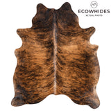 Brazilian Brindle Cowhide Rug Size 6'7" L x 5'5" W 3519