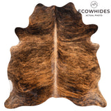 Brazilian Brindle Cowhide Rug Size 6'2" L x 5'9" W 3525