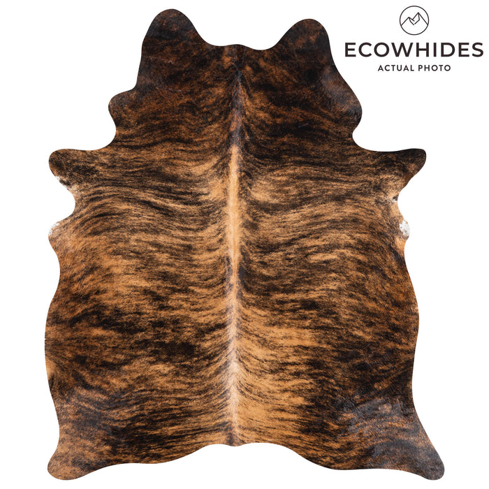 Brazilian Brindle Cowhide Rug Size 7'5" L x 5'4" W 3527