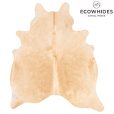 Brazilian Beige Cowhide Rug Size 6'11" L x 5'10" W 3532
