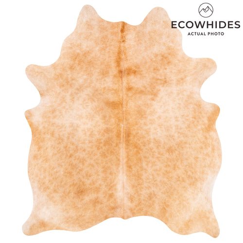 Brazilian Beige Cowhide Rug Size 6'2" L x 5'3" W 3534