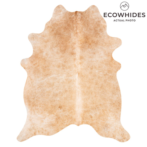 Brazilian Beige Cowhide Rug Size 7'1" L x 5'8" W 3536