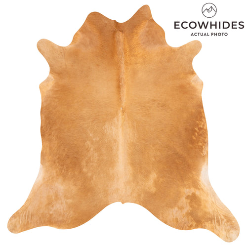 Brazilian Beige Cowhide Rug Size 7'1" L x 6'9" W 3537