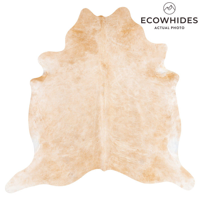 Brazilian Beige Cowhide Rug Size 6'11" L x 6'10" W 3538