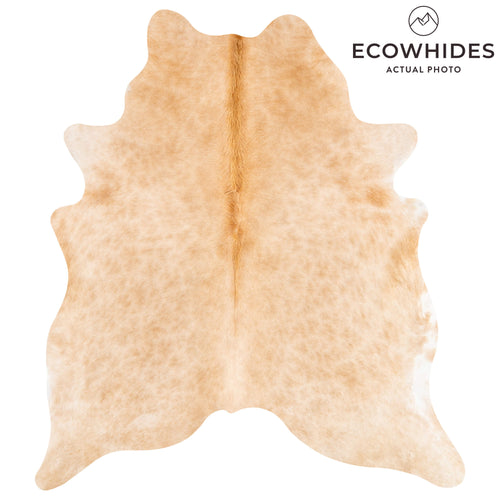 Brazilian Beige Cowhide Rug Size 6'7" L x 5'10" W 3542