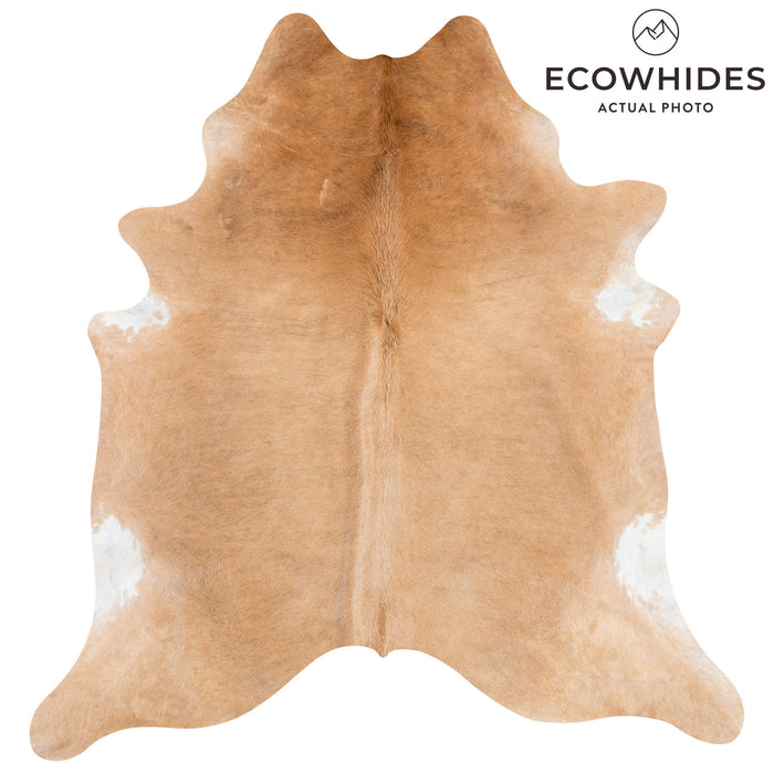 Brazilian Beige Cowhide Rug Size 8'4" L x 7'9" W 3606