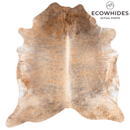 Brazilian Beige Cowhide Rug Size 8'1" L x 7'5" W 3607
