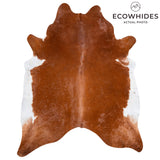Brazilian Brown and White Cowhide Rug Size 8'11" L x 7'2" W 3612