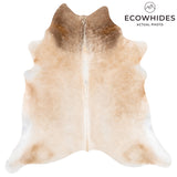 Brazilian Beige Cowhide Rug Size 7'8" L x 7'0" W 3621